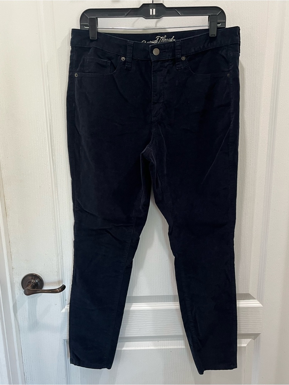 Corduroy Women’s Pants in Black - high rise skinny 12 31 regular